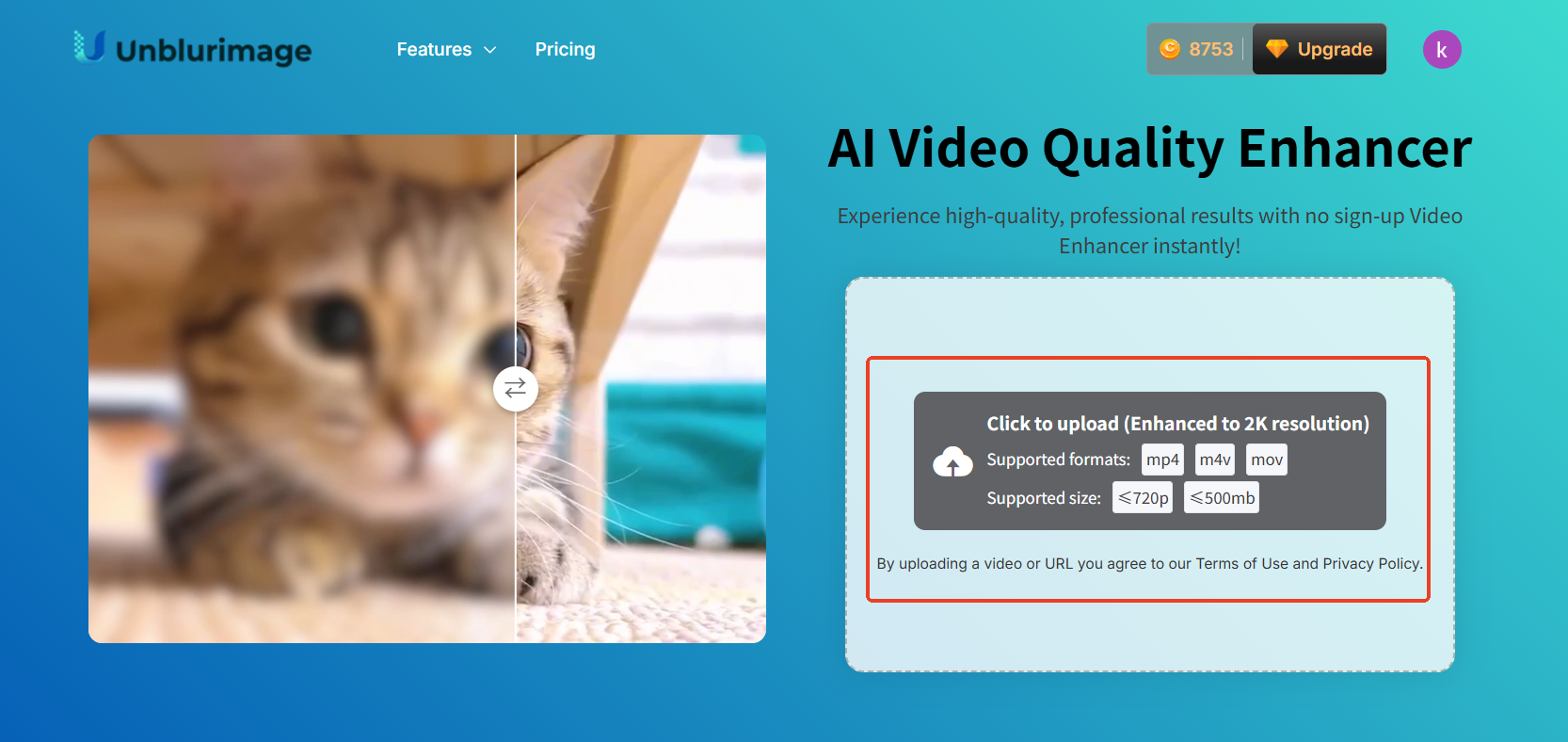 upload-blurry-video-to-unblurimage.ai-video-quality-enhancer